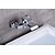 billige Badekraner-Bathtub Faucet Contemporary and Waterfall  Wall Mounted Ceramic Valve Chrome Bath Shower Mixer Taps with Cold and Hot Water