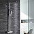 cheap Shower Faucets-Shower System Set - Rainfall Contemporary / Art Deco / Retro / Modern Chrome Shower System Brass Valve Bath Shower Mixer Taps / Two Handles Two Holes