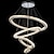 abordables Éclairages circulaires-dimmable 4 anneaux 70/50/30/15 cm led lustre cristal pendentif lumière métal galvanisé moderne contemporain traditionnel classique 110-120v 220-240v