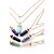 Недорогие Ожерелья и подвески-Ожерелья с подвесками Слоистые ожерелья For Жен. Вулканический камень Свадьба Повседневные Сплав MOON