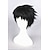 olcso Jelmezparókák-szintetikus paróka cosplay paróka egyenes egyenes paróka rövid natúr fekete szintetikus haj férfi fekete