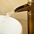 baratos Conjuntos de Torneiras-Faucet Set - Cascata Cobre Envelhecido Conjunto Central Monocomando e Uma AberturaBath Taps