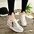 cheap Women&#039;s Sneakers-Women&#039;s Shoes Leatherette Summer Mary Jane Sneakers Walking Shoes Flat Heel Round Toe Lace-up for Casual Outdoor Office &amp; Career White