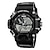 levne Sportovní hodinky-SKMEI Pánské Sportovní hodinky Digitální Silikon Černá 30 m Voděodolné Analog - Digitál Přívěšky - Červená Zelená Modrá