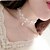 ieftine Coliere-Pentru femei Coliere Choker Pandative Y Colier Floare Stil Tatuaj Stil Atârnat Imitație de Perle Dantelă Alb Coliere Bijuterii Pentru Nuntă Petrecere Ocazie specială Zi de Naștere Party / Seara Zilnic