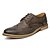 cheap Men&#039;s Oxfords-Men&#039;s Shoes Leather Spring Fall Comfort Bullock shoes Oxfords Walking Shoes Lace-up for Casual Office &amp; Career Party &amp; Evening Black Gray