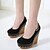 cheap Women&#039;s Heels-Women&#039;s Wedge Heels Suede Comfort Heels Wedge Heel Black / Gray / 2-3