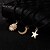 abordables Joyas de moda-3 piezas Collares con colgantes Colgantes For Mujer Fiesta Boda Ocasión especial Franela de Algodón Legierung Estrella Luna creciente Negro