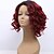 abordables Perruques de qualité supérieure-perruques rouges pour femmes perruque synthétique ondulée kardashian ondulée bob perruque courte noir / rouge cheveux synthétiques ombre cheveux racines foncées partie latérale noire