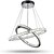 tanie Design kolisty-2 pierścienie 70 cm kryształowy żyrandol led wisiorek światło metalowe koło galwanizowane nowoczesne współczesne 110-120v 220-240v