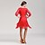 abordables Vêtements de danse-robe de danse latine pompon avec chaussettes résille performance femme manches 3/4 spandex naturel