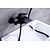 お買い得  浴槽用水栓金具-浴槽用水栓 - コンテンポラリー オイルブロンズ 壁式 セラミックバルブ Bath Shower Mixer Taps / 真鍮 / シングルハンドル二つの穴