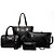 preiswerte Taschensets-Damen Taschen PU Tragetasche / Abdeckung / Bag Set 5 Stück Geldbörse Set Solide Schwarz / Grau / Rot / Beutel Sets