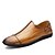 baratos Sapatilhas e Mocassins para Homem-Homens Couro Sintético Primavera / Outono Conforto Mocassins e Slip-Ons Preto / Castanho Claro / Castanho Escuro