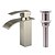 cheap Bathroom Sink Faucets-Faucet Set - Waterfall Nickel Brushed Centerset Single Handle One HoleBath Taps