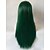 Χαμηλού Κόστους Συνθετικές Περούκες Δαντέλα-Συνθετικές μπροστινές περούκες δαντέλας Ίσιο Ίσια Δαντέλα Μπροστά Περούκα Μεσαίο Μακρύ Πράσινο Συνθετικά μαλλιά Γυναικεία Φυσική γραμμή των μαλλιών Πλευρικό μέρος Καφέ