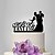 cheap Cake Toppers-Garden Theme Wedding Figurine Acrylic Classic Couple 1 pcs Black