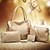 cheap Bag Sets-Women&#039;s Bags PU Leather Bag Set 4 Pieces Purse Set Fur Solid Colored Artwork Bag Sets Outdoor Office &amp; Career White Black Blue Gold