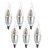 billige LED-stearinlys-6stk 5 W LED-stearinlyspærer 500 lm E14 CA35 35 LED Perler SMD 2835 Dekorativ Varm hvid Hvid 220-240 V 110-130 V / 6 stk. / RoHs