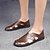 halpa Miesten sandaalit-Miehet kengät PU Kesä Comfort Sandaalit Käyttötarkoitus Kausaliteetti Musta Keltainen Ruskea