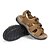 baratos Sandálias para Homem-Homens Sapatos Confortáveis Pele Primavera / Verão Sandálias Tênis Anfíbio Castanho Claro / Ao ar livre