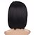 levne Syntetické trendy paruky-Synthetic Wig Straight Kardashian Straight Bob Wig Medium Length Natural Black Synthetic Hair Women&#039;s Middle Part Bob Middle Part Black