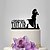 levne dorty na svatební hostinu-Zahradní motiv Svatební Figurína Akrylát Klasický pár 1 pcs Černá