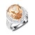 cheap Rings-Men&#039;s Citrine Statement Ring Silver Drop Fashion Ring Jewelry For Party 7 / 8 / 9