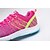 preiswerte Damensportschuhe-Damen Sportschuhe Outdoor Sportlich Casual Sommer Schnürsenkel Niedriger Absatz Runde Zehe Komfort Leuchtende Sohlen Rennen Stoff Schwarz Rosa Fuchsie