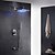 billige Dusjhoder-Dusjsett Sett - Regnfall Moderne / Art Deco / Retro Krom Vægmonteret Messing Ventil Bath Shower Mixer Taps / Enkelt håndtak To Huller