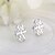cheap Earrings-Stud Earrings For Women&#039;s Party Wedding Daily Sterling Silver Silver Snowflake