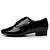 cheap Latin Shoes-Men&#039;s Latin Shoes Leather Lace-up Heel Low Heel Customizable Dance Shoes White / Black / Performance