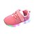 abordables Zapatillas de niño-Chico Zapatos PU Primavera Verano Confort Zapatillas de Atletismo Con Cordón LED Para Deportivo Casual Blanco Negro Rosa