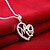 baratos Colares-Women&#039;s AAA Cubic Zirconia Crossover Pendant Necklace / Chain Necklace / Pendant - Zircon, Rhinestone, Silver Plated Friends, Heart Ladies, Personalized, Geometric, Unique Design Adjustable