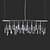 baratos Luzes da ilha-8-light 100 cm led ilha luz pendente lustre metal galvanizado moderno contemporâneo 110-120v 220-240v