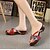 cheap Women&#039;s Sandals-Women&#039;s Shoes Rubber Summer Slingback Sandals Flat Heel For Casual Red