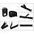 baratos Acessórios para GoPro-Acessório Kit Multi funções Dobrável Ajustável 1 pcs Para Câmara de Acção Gopro 6 Gopro 5 Xiaomi Camera Gopro 4 Gopro 4 Silver Mergulho Surfe Esqui PVC Sintético ABS / Sport DV / Gopro 4 Black