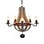 cheap Candle-Style Design-QINGMING® 5-Light 40 cm Mini Style / Designers Pendant Light Metal Painted Finishes Rustic / Lodge / Retro 110-120V / 220-240V