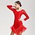 رخيصةأون ملابس رقص لاتيني-الرقص اللاتيني الفساتين للمرأة أداء سباندكس كم طويل ارتفاع متوسط فستان