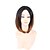 cheap Synthetic Trendy Wigs-Synthetic Wig Straight Straight Bob Wig Ombre Short Grey Dark Auburn Blue Synthetic Hair Women&#039;s Middle Part Bob Ombre