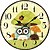 Χαμηλού Κόστους Ρουστίκ Ρολόγια Τοίχου-Antique / Casual / Retro Wood Round Characters / Holiday / Houses Indoor Battery Decoration Wall Clock Digital No