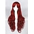 Недорогие Парик из искусственных волос без шапочки-основы-Парики из искусственных волос Кудрявый Кудрявый Парик Длинные Красный Искусственные волосы Жен. Красный