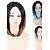 cheap Synthetic Trendy Wigs-Synthetic Wig Straight Straight Bob Wig Ombre Short Grey Dark Auburn Blue Synthetic Hair Women&#039;s Middle Part Bob Ombre