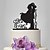 levne dorty na svatební hostinu-Zahradní motiv Svatební Figurína Akrylát Klasický pár 1 pcs Černá
