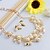 cheap Jewelry Sets-Women&#039;s Jewelry Set Stud Earrings Necklace Leaf Fashion Euramerican Pearl Earrings Jewelry Gold / Silver For Wedding Party Special Occasion Anniversary Birthday Congratulations / Gift / Daily