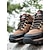 cheap Hiking Boots-Men&#039;s Sneakers Hiking Shoes Waterproof Shock Absorption Breathable Lightweight Hiking Climbing TPR Vibram Leatherette Cowsuede Leather Summer Spring &amp;  Fall Dark Green Brown Gray