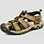 halpa Miesten sandaalit-Miehet kengät Tekonahka Kesä Valopohjat Comfort Sandaalit Kävely Kuminauhalla Käyttötarkoitus Ruskea Vihreä
