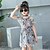 cheap Casual Dresses-Kids Girls&#039; Dress Butterfly Sleeveless Daily Holiday Beach Print Sweet Cotton Summer Gray