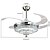 cheap Ceiling Fan Lights-107 cm Crystal Dimmable LED Ceiling Fan Metal Chrome Modern Contemporary 110-120V 220-240V