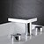 cheap Bathroom Sink Faucets-Bathroom Sink Faucet - Waterfall Chrome Widespread Two Handles Three Holes / Brass